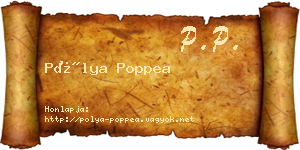 Pólya Poppea névjegykártya